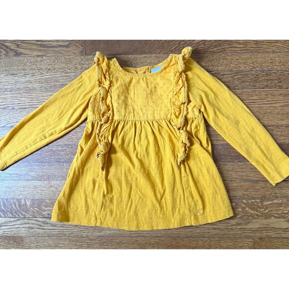 Hanna Andersson Girls' Ochre Blouse Size 6-7 - Picture 1 of 4